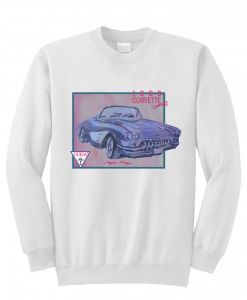 1960 corvette convertible sweatshirt  SU