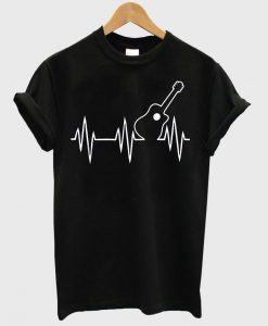 Acoustic Guitar Heartbeat t shirt
