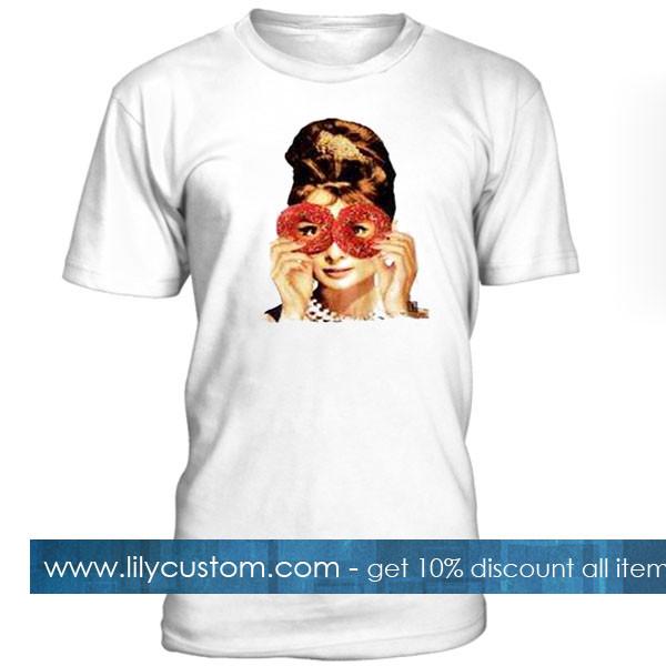 Audrey hepburn donut T-shirt