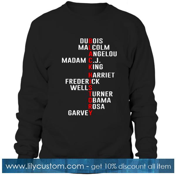 Dubois Malcolm Black History Sweatshirt