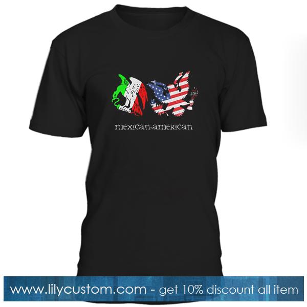 Mexican American Flag T Shirt