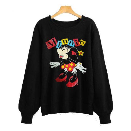 Vintage Minnie Mouse Black Sweatshirt