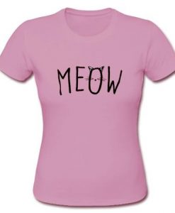meow pink T shirt