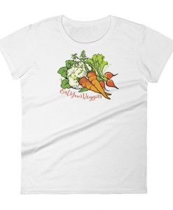 Vegan Garden Vegetable Vegetarian Womens Graphic Tshirt