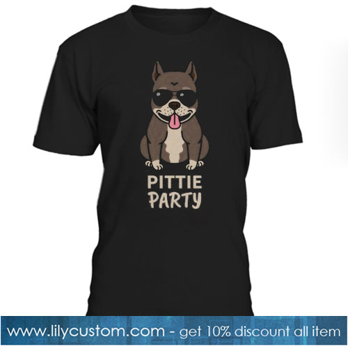 -Pittie Party- Basic Dark T-Shirt SR