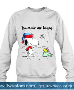 You Make Me Happy Snoopy And Woodstock sweatshirt -SL