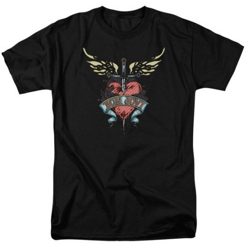 Bon Jovi Daggered Black T-Shirt