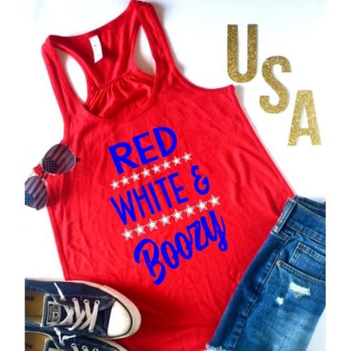 Red White and Boozy Tanktop