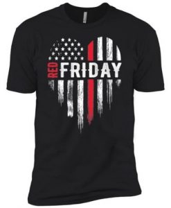 Thin Red Friday USA Line Design T-Shirt