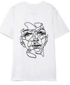 Unisex print face t-shirt