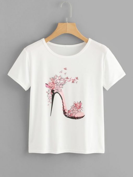 Shein High Heels T-shirt