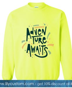 Adventure Awaits Yellow Sweatshirt