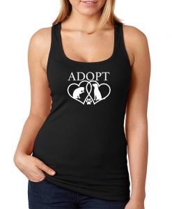 Adopt Cat Dog Paw Heart tank top NA